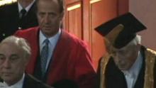 El rey Juan Carlos en la universidad de Oxford