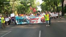 Un grupo de personas en la marcha